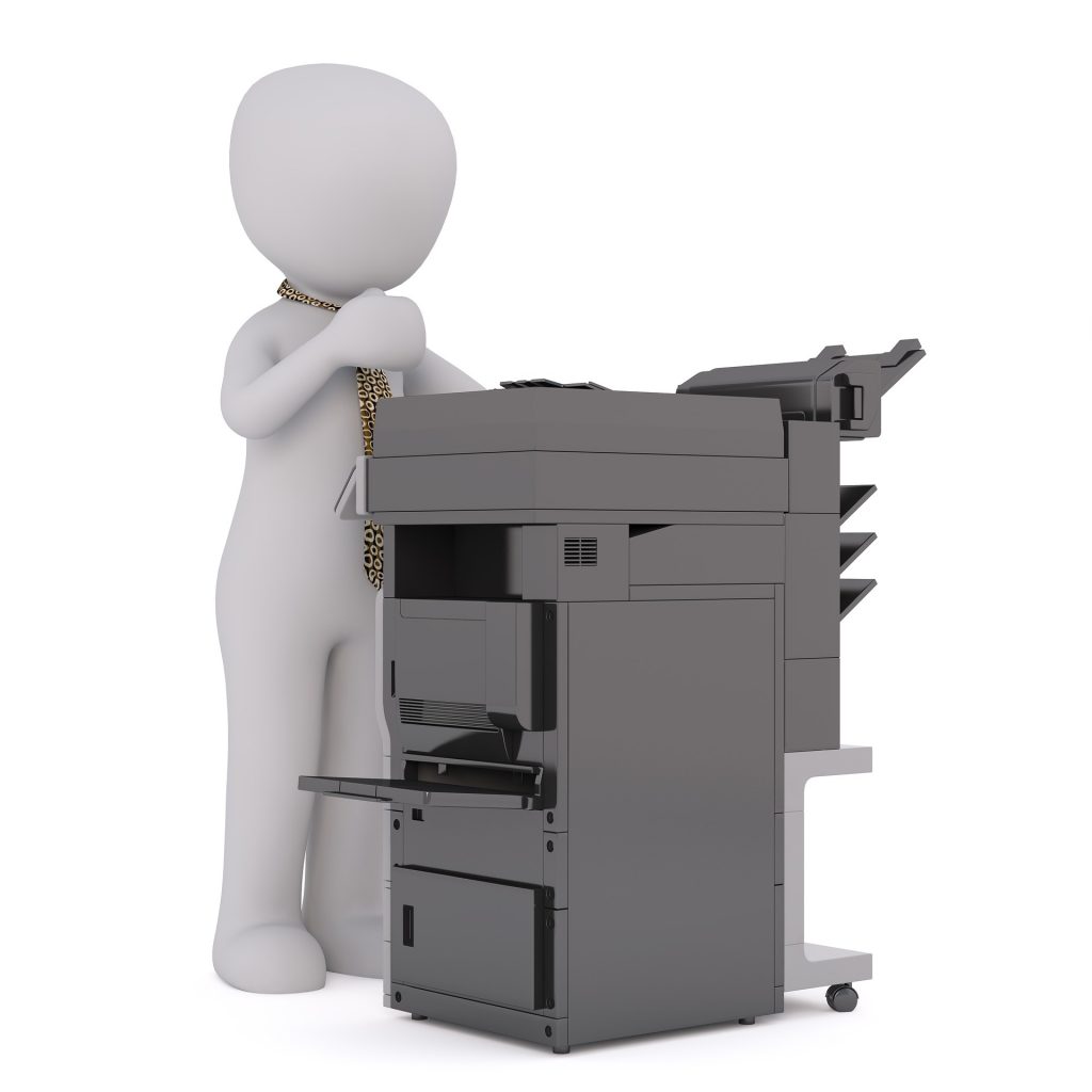 a 3D model of a photocopier
